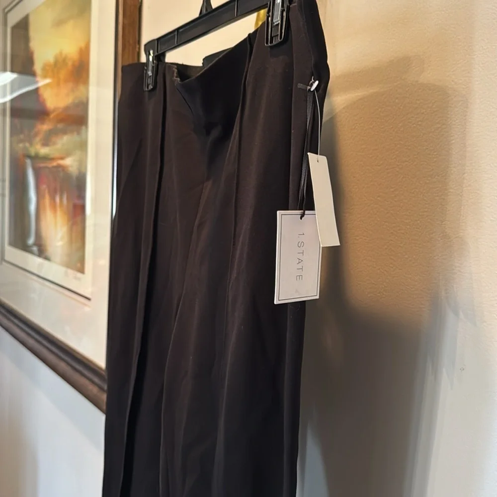 1 State black stirrup leggings NWT XL